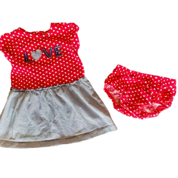 child of mine Other - 𝅺🔸4/$25🔸 Child of Mine Short Sleeved Dress with Matching Diaper Cover